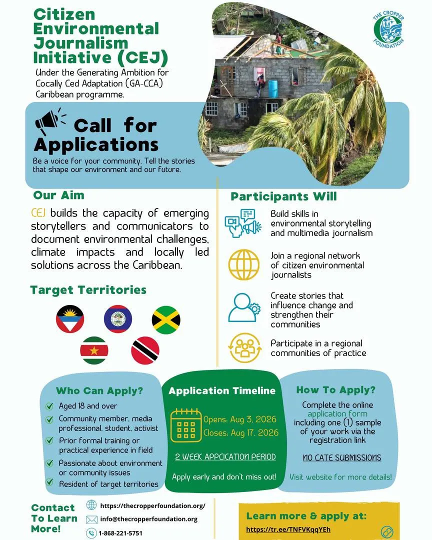 OPEN CALL FOR APPLICATIONS: Citizen Environmental Journalism (CEJ)